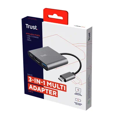 Trust Dalyx USB 3.2 Gen 1 (3.1 Gen 1) Type-C Aluminium, Noir - Switchs et Hubs - visuel 6