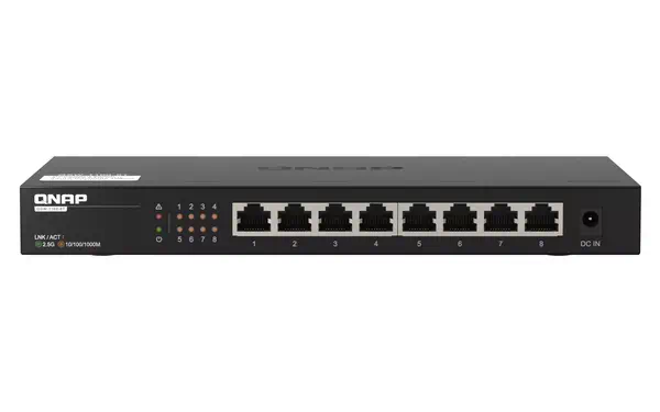 QNAP QSW-1108-8T commutateur réseau Non-géré 2.5G Ethernet (100/1000/2500) Noir - Switchs et Hubs - visuel 1