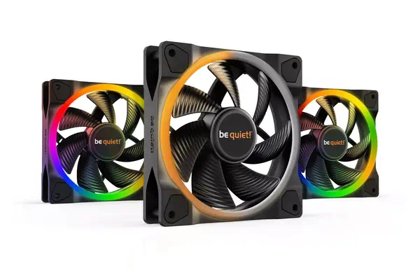 Light Wings 120 mm PWM | Ventilateur PC ARGB, Pack de 3 - be quiet! - Refroidissement PC - visuel 1