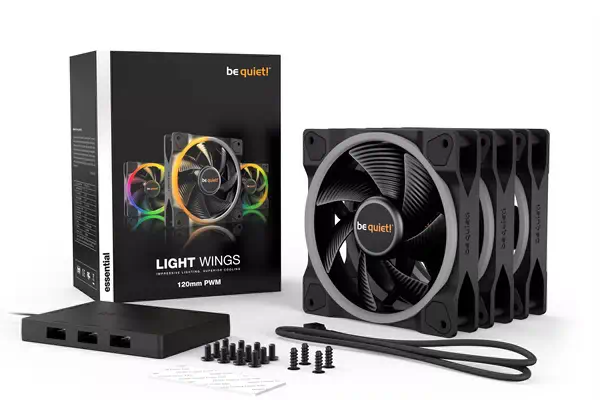 Light Wings 120 mm PWM | Ventilateur PC ARGB, Pack de 3 - be quiet! - Refroidissement PC - visuel 5