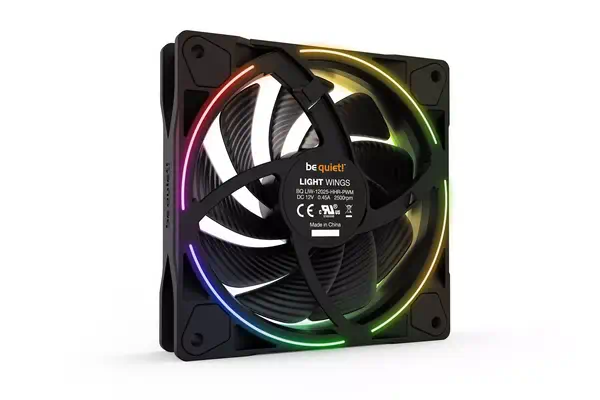 Light Wings 120 mm PWM | Ventilateur PC ARGB high-speed, Pack de 3 - be quiet! - Refroidissement PC - visuel 3
