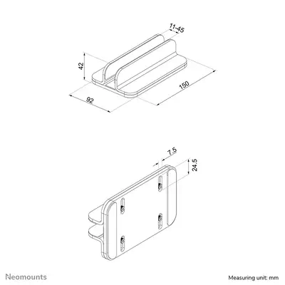 Neomounts NSLS300 Support d'ordinateur portable 11-17" - universel - Support Fixe & Mobile - visuel 9