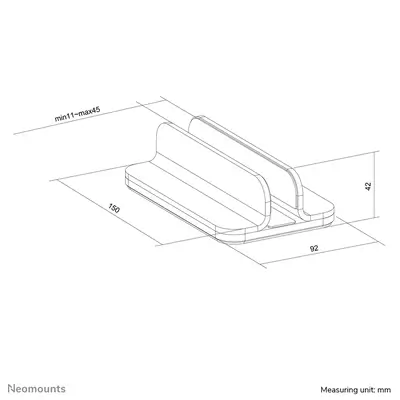 Neomounts NSLS300 Support d'ordinateur portable 11-17" - universel - Support Fixe & Mobile - visuel 8