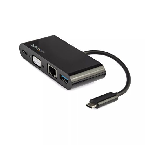 Achat StarTech.com Adaptateur Multiport USB-C - Mini Dock USB-C avec Sortie Vidéo VGA 1080p - Power Delivery Passthrough 60W - USB 3.1 Gen 1 Type-A 5Gbps, Gigabit Ethernet - Station d'Acceuil sur hello RSE