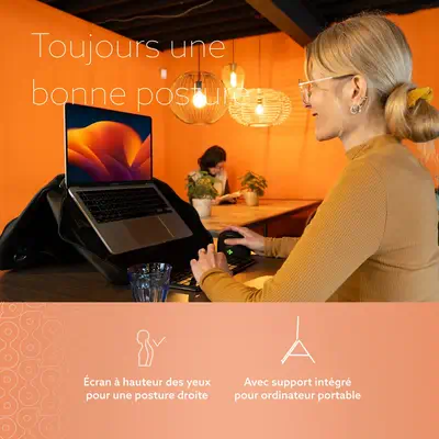 Sacoche pour ordinateur portable R-Go Viva, cuir pleine fleur, avec support intégré pour ordinateur  - R-Go Tools - Accessoire - visuel 10