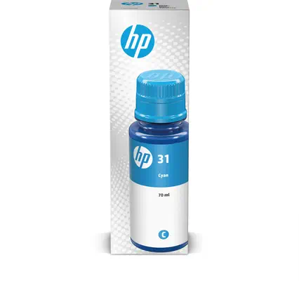 Bouteille d'encre cyan authentique 70 mL HP 31 Original - Cartouches d'encre - visuel 1