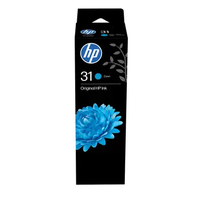 Bouteille d'encre cyan authentique 70 mL HP 31 Original - Autres consommables - visuel 1