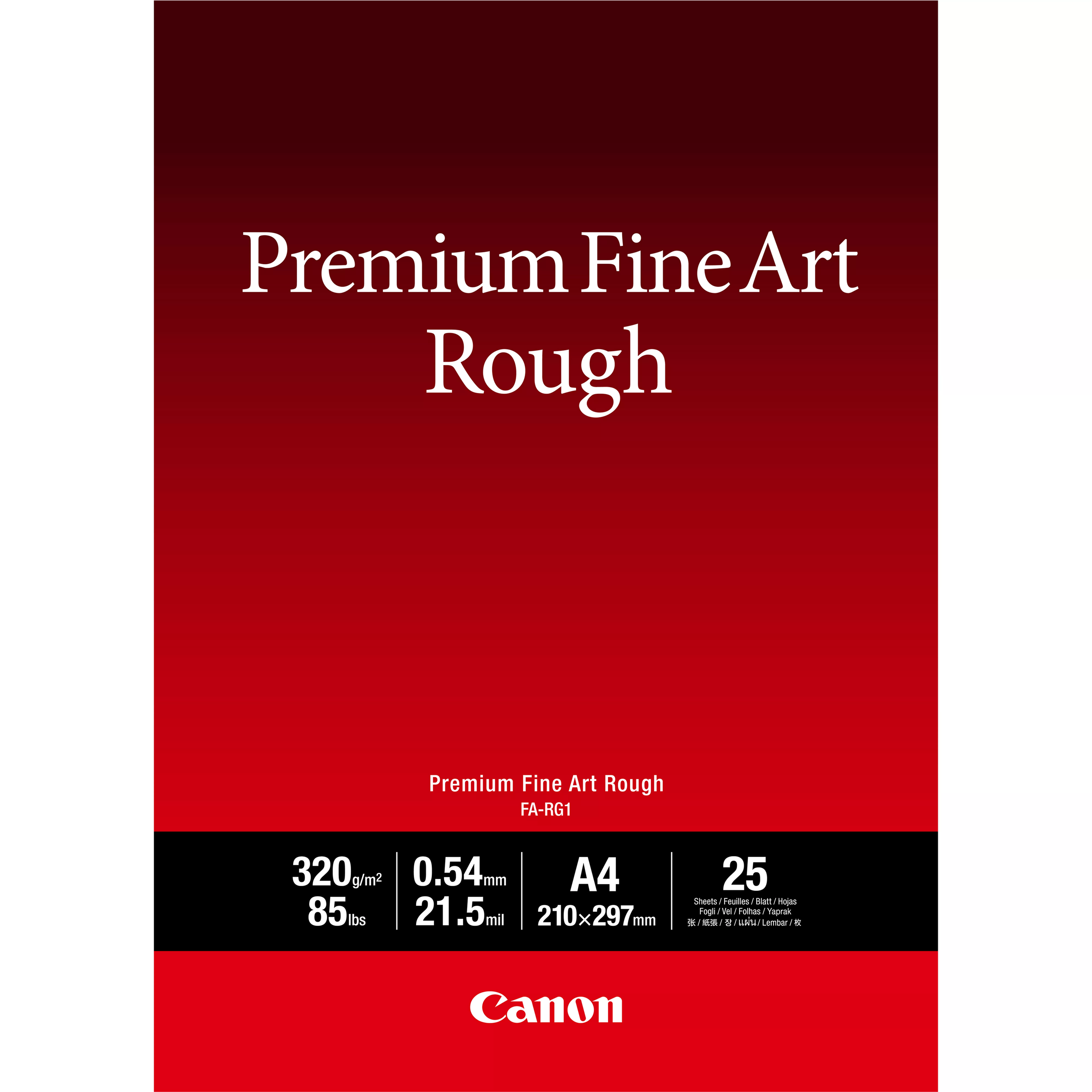 Vente Papier CANON FA-RG1 A4 25 UNI premium FineArt rough a4 25 sur hello RSE