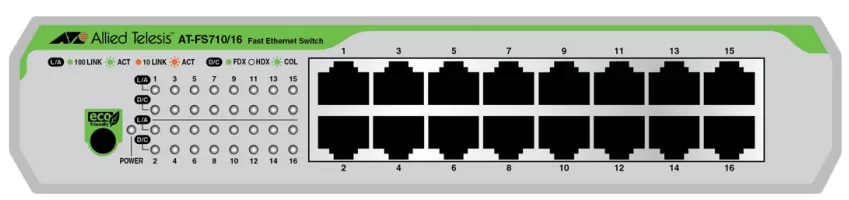 Vente Switchs et Hubs ALLIED 16-port 10/100TX unmanaged switch with internal