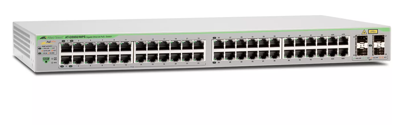 Vente Switchs et Hubs ALLIED 48x 10/100/1000T POE+ Websmart Switch with 4 sur hello RSE