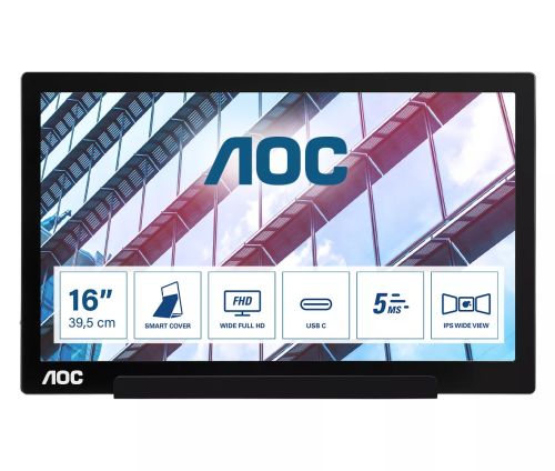 Achat AOC I1601P 15.6p FHD IPS 60Hz 5ms 220cd/m2 USB et autres produits de la marque AOC