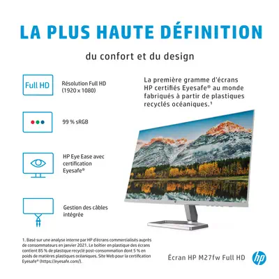 Vente Écran Full HD HP M27fw HP au meilleur prix - visuel 8