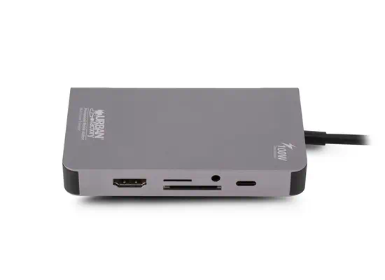 Urban Factory TCM16UF station d'accueil Avec fil USB 3.2 Gen 1 (3.1 Gen 1) Type-C Gris - Station d'accueil pour portable - visuel 7