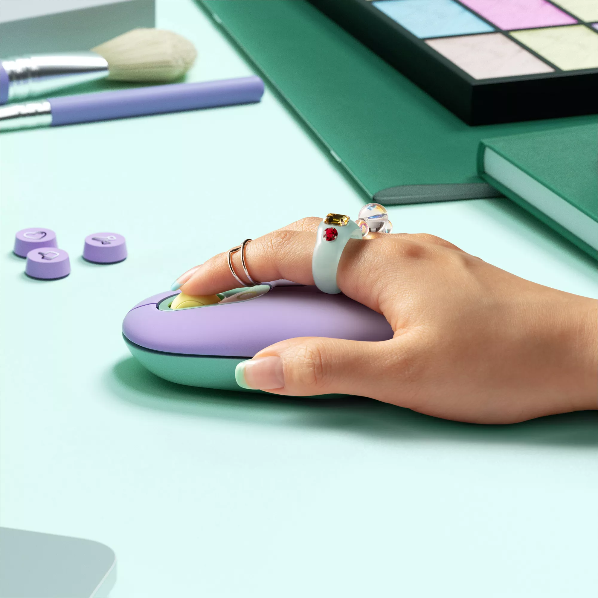 Vente LOGITECH POP Mouse customisable emoji optical 4 buttons Logitech au meilleur prix - visuel 4