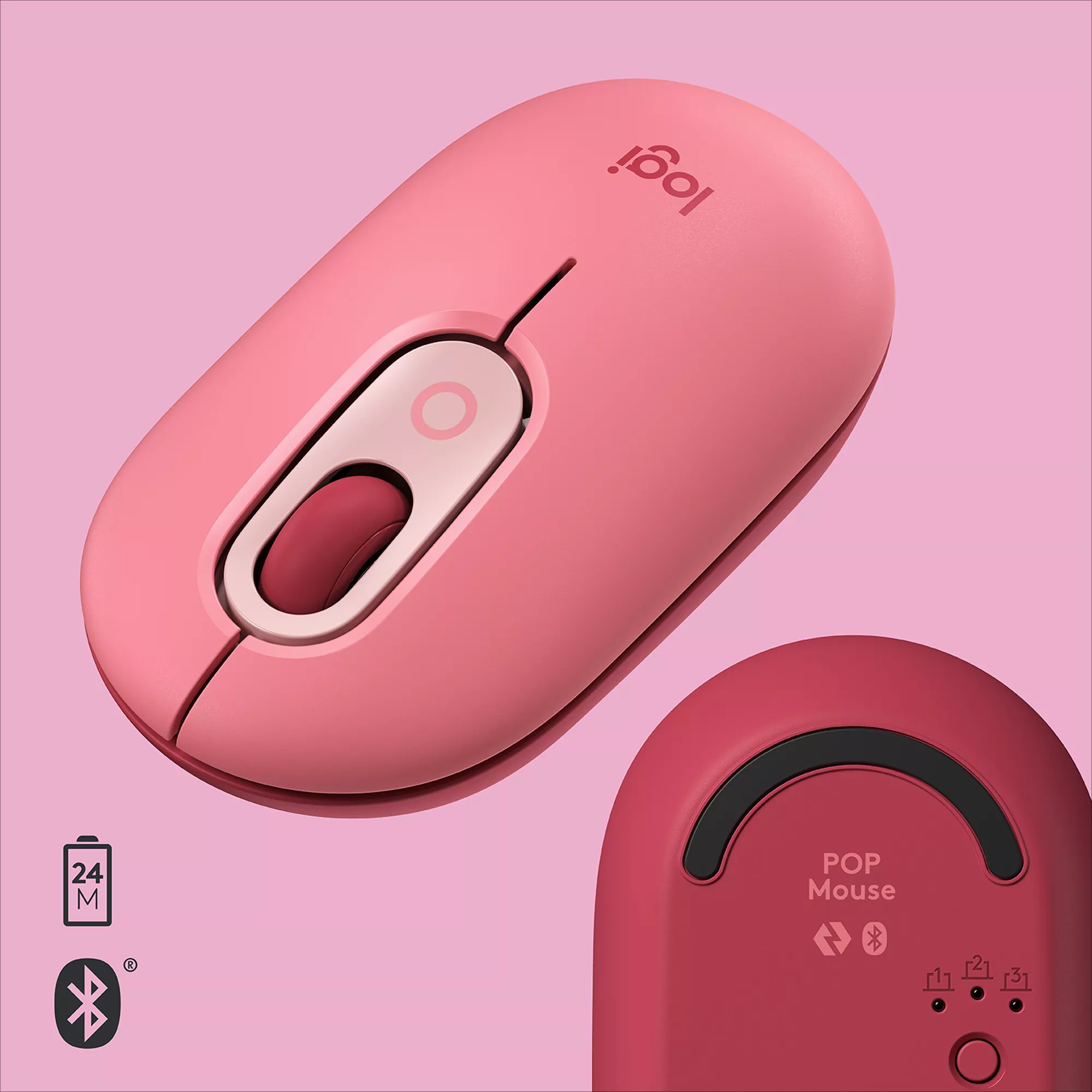 Vente LOGITECH POP Mouse customisable emoji optical 4 buttons Logitech au meilleur prix - visuel 6