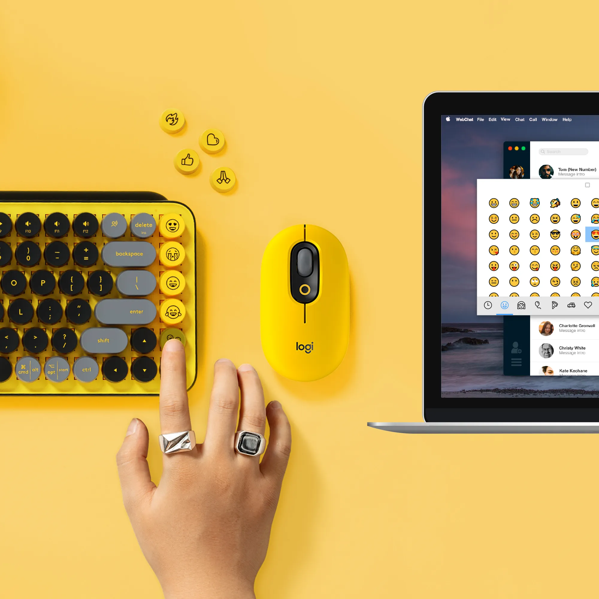 Vente Logitech POP Keys Wireless Mechanical Keyboard With Emoji Logitech au meilleur prix - visuel 8