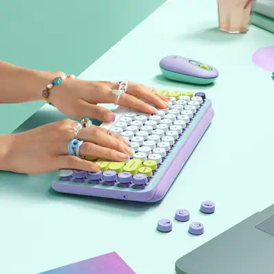 Achat Logitech POP Keys Wireless Mechanical Keyboard With Emoji sur hello RSE - visuel 9