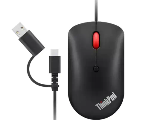 Lenovo 4Y51D20850 souris Bureau Ambidextre USB Type-C Optique 2400 DPI - Souris - visuel 1