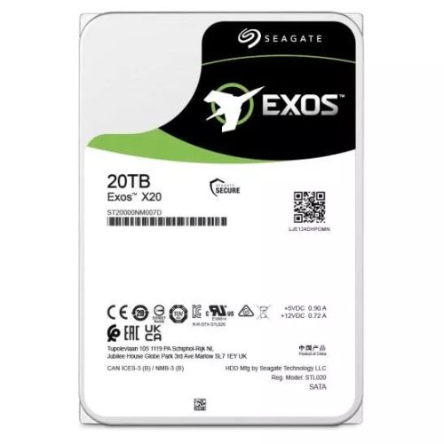 Revendeur officiel SEAGATE Exos X20 20To HDD SATA 6Gb/s 7200RPM 256Mo cache 3.5p 512e/4KN