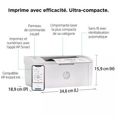 HP LaserJet M110W Mono up to 20ppm Printer HP - visuel 1 - hello RSE - Pensez à tout sauf à l'encre avec Instant Ink pour imprimante laser<sup>[6]</sup>