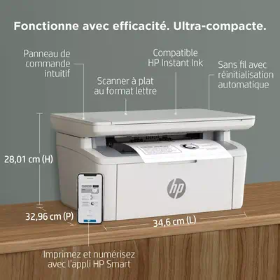HP LaserJet MFP M140W Mono up to 21ppm Printer - Multifonctions Laser - visuel 2