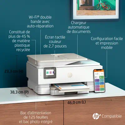 Envy Inspire 7924e Sans fil All-in-One Couleur Imprimante, HP - visuel 1 - hello RSE - HP+, la solution d’impression intelligente connectée au cloud