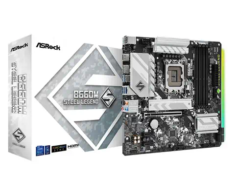Asrock B660M Steel Legend Intel B660 LGA 1700 micro ATX - Carte mère - visuel 1