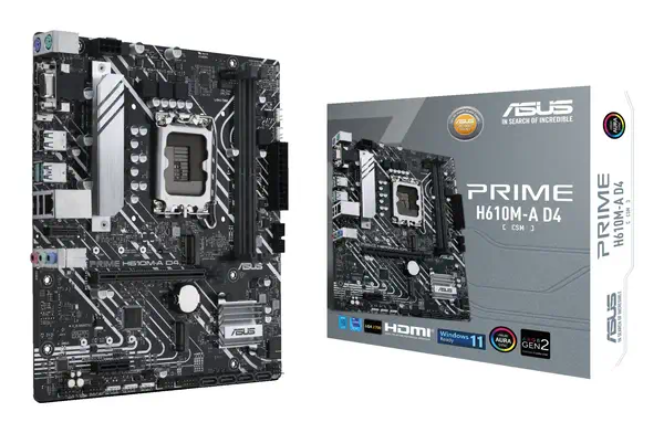 ASUS PRIME H610M-A D4-CSM Intel H610 LGA 1700 micro ATX - Asus - Carte mère - visuel 1