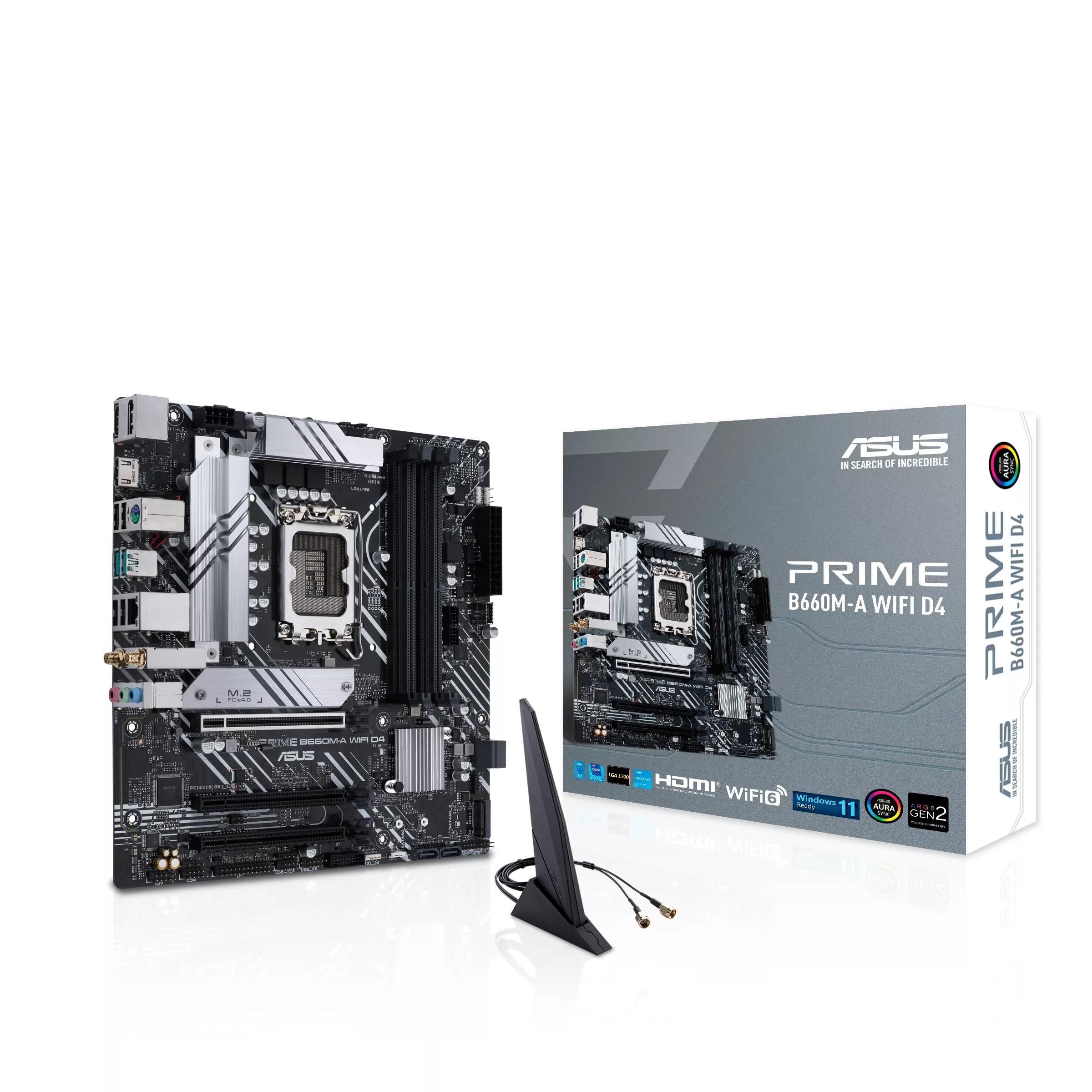 Vente ASUS PRIME B660M-A WIFI D4 LGA1700 4xDIMM DDR4 ASUS au meilleur prix - visuel 2