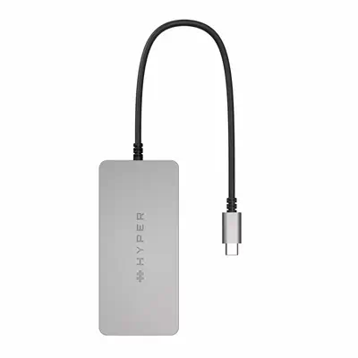 HYPER HDMB2 hub & concentrateur USB 3.2 Gen 1 (3.1 Gen 1) Type-C 5000 Mbit/s Acier inoxydable - Hyper - Station d'accueil pour portable - visuel 2