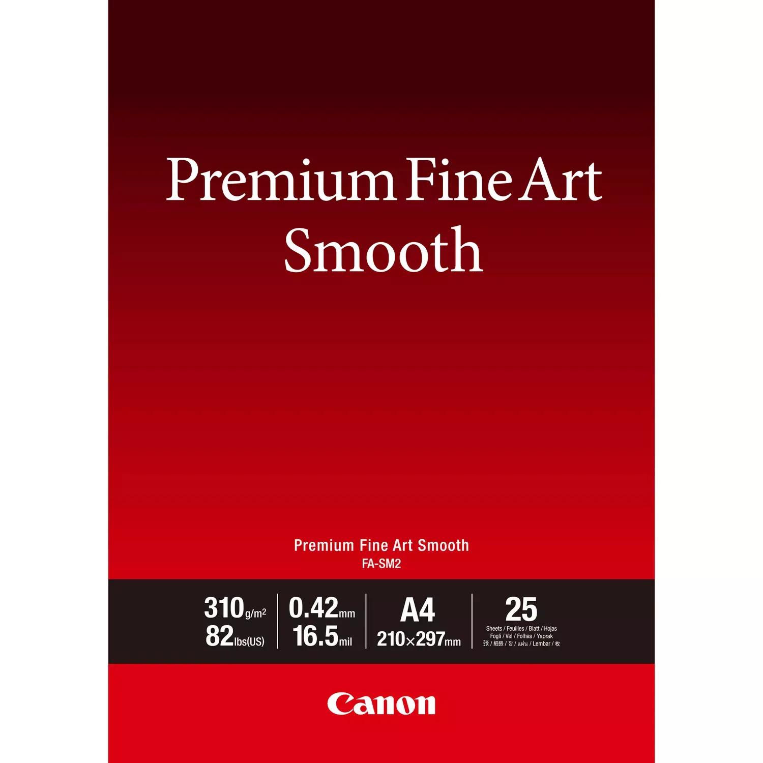 Vente CANON FA-SM2 A4 25Sheets Premium Fine Art Smooth au meilleur prix