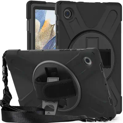 COQUE RENFORCEE AVEC BANDOULIERE, POIGNEE ROTATIVE ET PIED SUPPORT POUR SAMSUNG GALAXY TAB A8 10.5"  - DLH - Etui et Housse - visuel 1