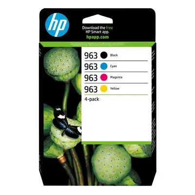 963 Pack de 4 cartouches d'encre Noir/Cyan/Magenta/Jaune authentiques - HP - Cartouches d'encre - visuel 3