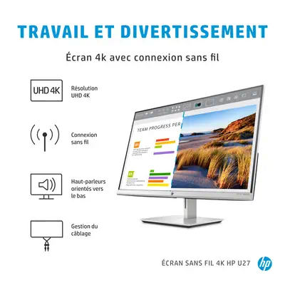 HP U27 4K écran plat de PC 68,6 cm (27") 3840 x 2160 pixels 4K Ultra HD LED Blanc - Ecran Ordinateur - visuel 10