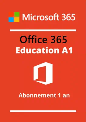 Achat Office 365 Education Office 365 A1 pour Établissements Scolaires - Abonnement 1 an