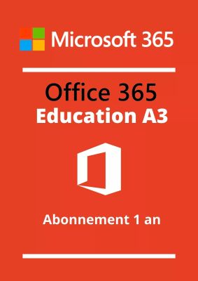 Achat Office 365 Education Office 365 A3 pour Étudiants (Utilisateurs gratuits) - Abonnement 1 an