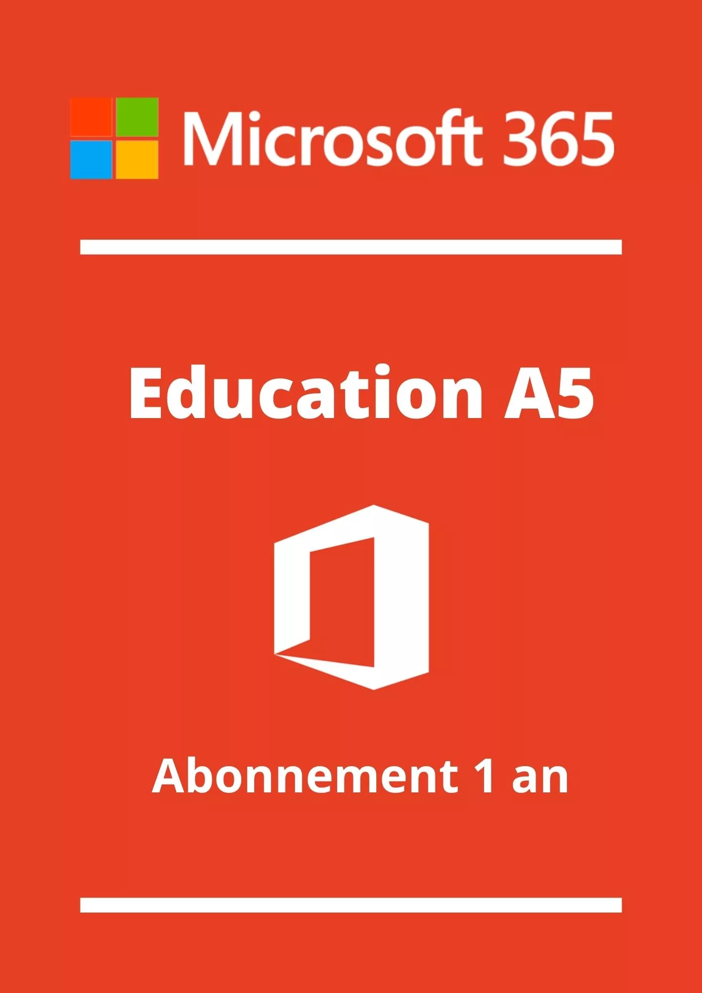 Achat Microsoft 365 Education Microsoft 365 A5 pour Ets Scolaires - Abonnement 1 an