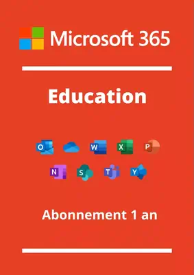 Achat Microsoft 365 Education Microsoft 365 Apps pour Etudiants - Abonnement 1 an