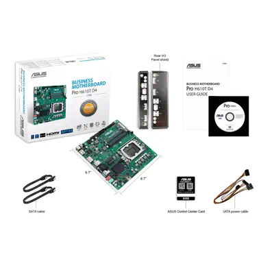 ASUS Pro H610T D4-CSM Intel H610 LGA 1700 Asus - visuel 1 - hello RSE - Protection contre l'humidité et la corrosion