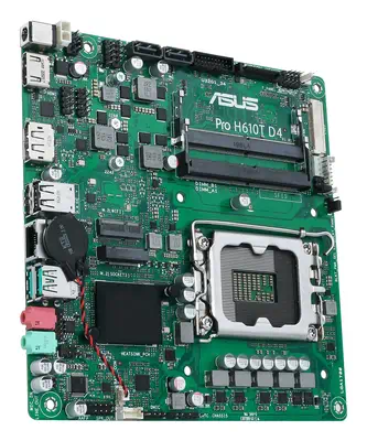 ASUS Pro H610T D4-CSM Intel H610 LGA 1700 Asus - visuel 1 - hello RSE - Carte mère d'entreprise certifiée internationalement