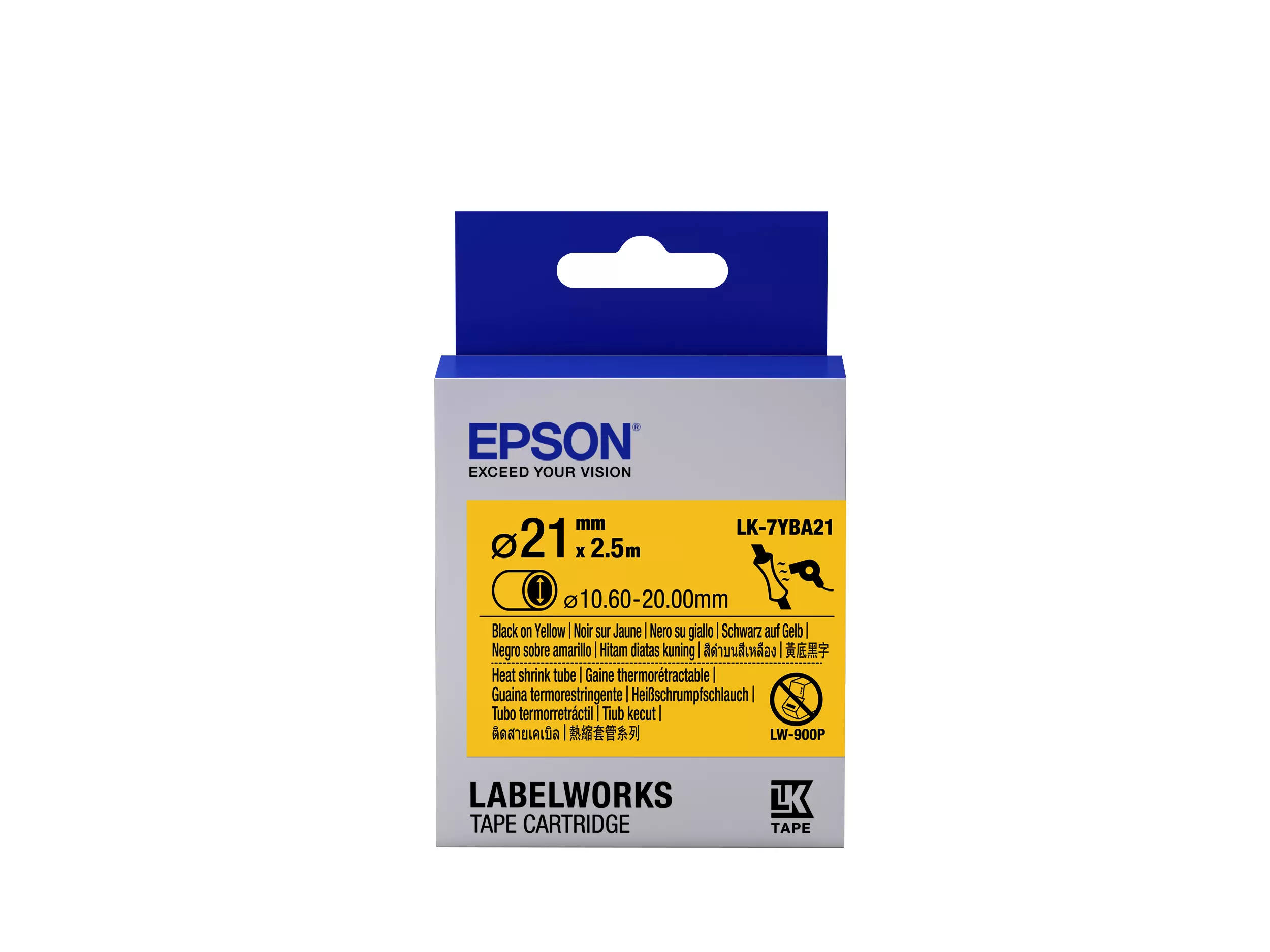 Achat EPSON Ruban LK-7YBA21 - Gaine thermorétractable HST et autres produits de la marque Epson
