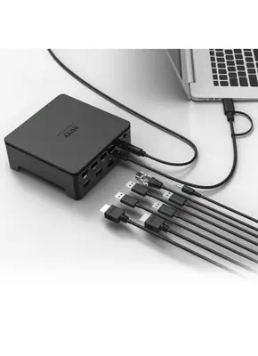 Port Designs 901908-W-EU station d'accueil Avec fil USB 3.2 Gen 1 (3.1 Gen 1) Type-A Noir - Station d'accueil pour portable - visuel 3