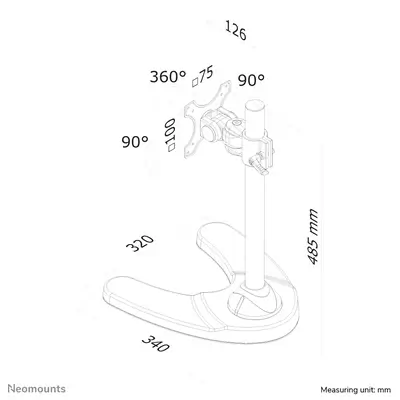 Neomounts FPMA-D700 Support d'écran à poser 10-30" - Support Fixe & Mobile - visuel 6