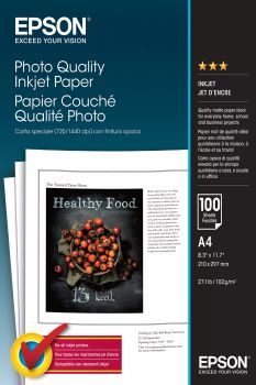 Achat Epson Photo Quality Inkjet Paper - A4 - 100 Feuilles au meilleur prix
