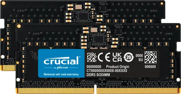 Crucial CT2K8G48C40S5 module de mémoire 16 Go 2 x 8 Go DDR5 4800 MHz - Mémoire - visuel 1