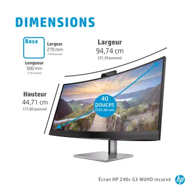HP Z40c G3 40p UHD+ 21:9 aspect ratio HP - visuel 1 - hello RSE - Affichez et partagez du contenu à partir de deux appareils avec HP Device Bridge 2.0.