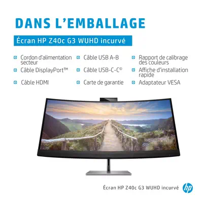 HP Z40c G3 40p UHD+ 21:9 aspect ratio HP - visuel 1 - hello RSE - Webcam intégrée compatible avec Windows Hello