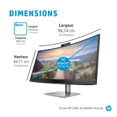 HP Z40c G3 40p UHD+ 21:9 aspect ratio HP - visuel 1 - hello RSE - Certifié Zoom