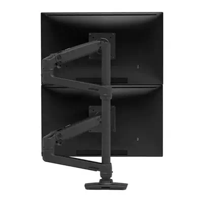 LX Dual Stacking Arm, Tall Pole, Matte Black - Ergotron - Accessoire ENI, TBI et VPI - visuel 2