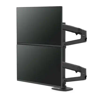 LX Dual Stacking Arm, Tall Pole, Matte Black - Ergotron - Accessoire ENI, TBI et VPI - visuel 3